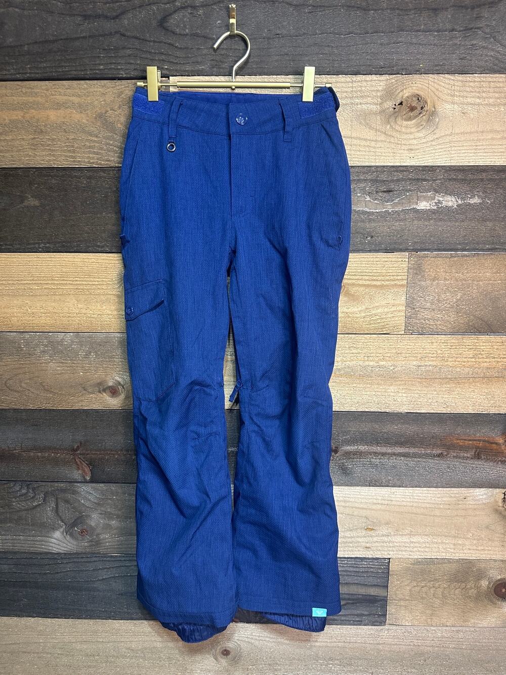 ROXY Girls’ Navy Blue DryFlight 10K Cargo Snow Boarding Pants Size 10/M EUC